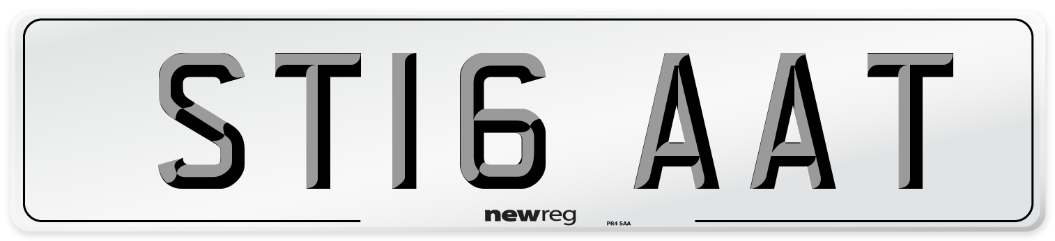 ST16 AAT Number Plate from New Reg